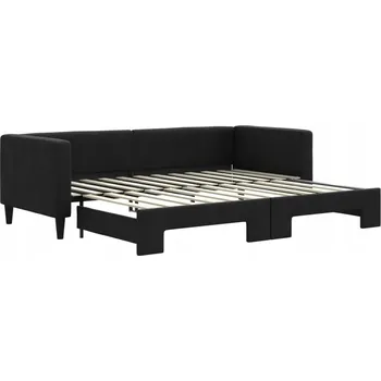 Ložnice Čalouněná jednolůžková postel VidaXL 80x200 cm černá