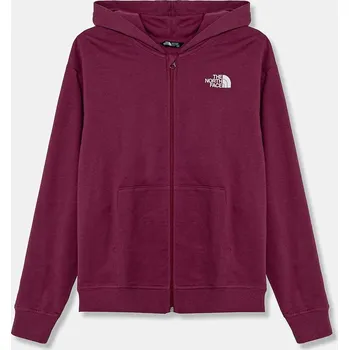 Chlapecká mikina Dětská bavlněná mikina The North Face FZ OVERSIZE LIGHT HOODIE NF0A89HG6EO1 fialová 44X, vel. 116-119