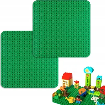 ostatní stavebnice 2X ZELENÁ STAVEBNÍ DESKA POD KLOCKY, PODLOŽKA PRO STAVĚNÍ