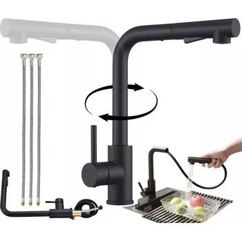 Vodovodní baterie Stojánková kuchyňská baterie Bedee 1 černá