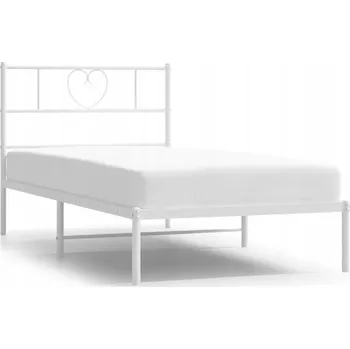Postel Klasický kovový Rám Postele, bílý, 196x95x90 cm, výška pod postelí 30 cm