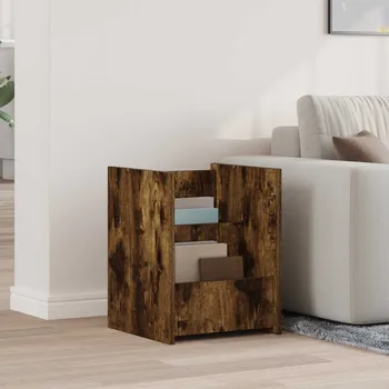 Noční stolek vidaXL Regál na časopisy Kouřový dub 35 x 35 x 45 cm kompozitní dřevo