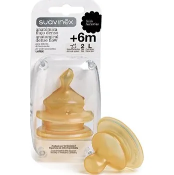 Suavinex SAUVINEX Savička širokohrdlá anatomická latex S2/L - 2 ks