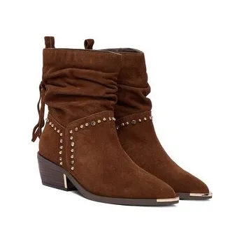 Dámské kozačky Polokozačky Alma En Pena I250917 Hnědá 38