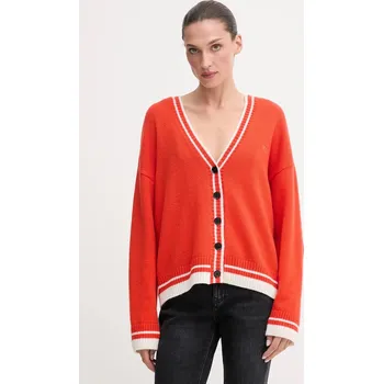 Dámský svetr Vlněný kardigan MSGM 3941MDM218.257785 oranžová 22X, vel. M