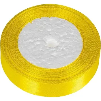 Vánoční dekorace BELLATEX Stuha saténová 20 mm/22,5 m, 005 žlutá