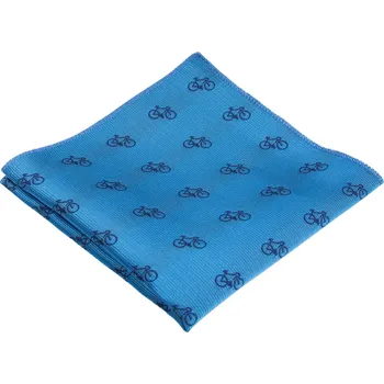 Látkový kapesník Modrý pánský kapesníček s motivem jízdního kola