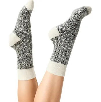 Pánské ponožky Vlnka Ponožky s ovčí vlnou Merino žakár černá velikost ponožek 43-46