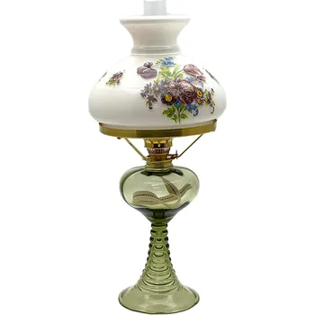 Petrolejová lampa Petrolejová lampa skleněná - lesní zelená - komplet | 81981