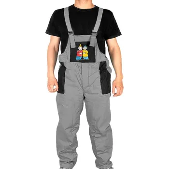 Kšandy Montérky na šle Pat a Mat Šedé (Montérky na kšandy A je to!)