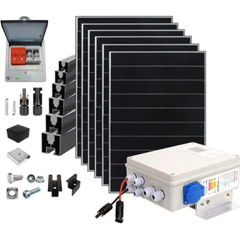 FVE sestava 100-dílná pro ohřev TUV, 2760W, 6x panel, MPPT SAPRO SMART, montážní prvky