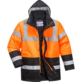 PORTWEST Dvoubarevná zimní bunda Hi-Vis Traffic Velikost: S, Barva: oranžová-černá