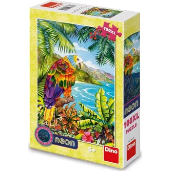 Puzzle neon Papoušek v džungli 100 XL dílků - -