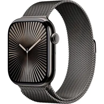 Apple Watch Series 10 46mm Cellular Slate Titanium Case with Slate Milanese Loop - M/L