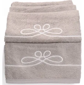 Ručník Froté ručník DARA, béžový s výšivkou, 50x100cm