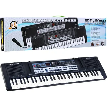 Hudební nástroj pro děti Mamido Dětský hudební keyboard s mikrofonem a USB vstupem černý