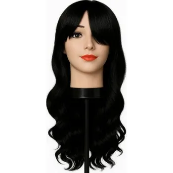 Paruka Deminas | Kvalitní dámská paruka - černá 80 cm