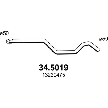 Přední díl výfuku Výfuková trubka ASSO 34.5019