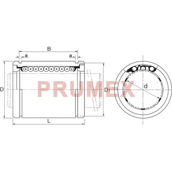 ZEN LM 25 UU lineární kuličkové ložisko