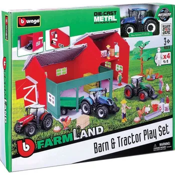 auto na autodráhu Bburago Farmland Farm Set s traktorem
