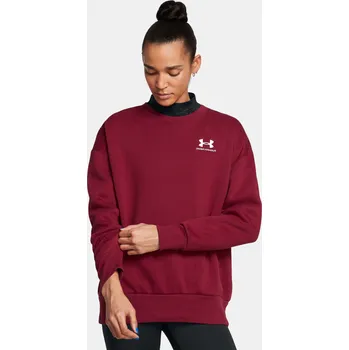 Dámská móda Dámská mikina Under Armour UA Icon Fleece OS Crew 1379475-625 Červená SM