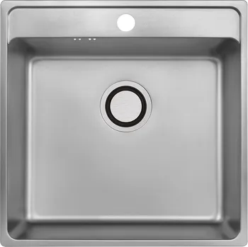Granitový dřez Laveo Besos, 1-komorový nerezový dřez 480x490x210 mm, ocelová, LAV-SLB_210T