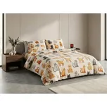 Mikroplyšové povlečení COLORED CATS krémové Rozměr povlečení: 70 x 90 cm | 140 x 200 cm