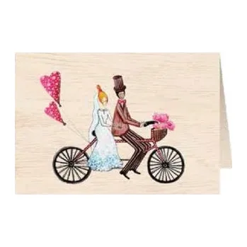 Karnet drewniany C6 + koperta Ślub Para Młoda (pl, 2000, Plastový obal, Cozywood)