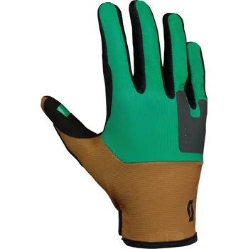 Cyklistické rukavice SCOTT Cyklistické rukavice dlouhoprsté - ENDURO LF - zelená/hnědá/černá L