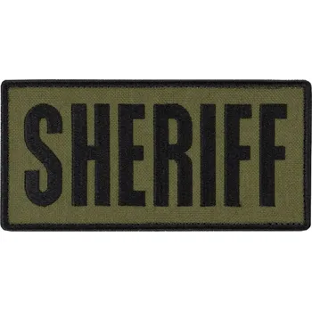 CONDOR OUTDOOR Nášivka SHERIFF 15,2 x 7,6 cm ČERNÁ