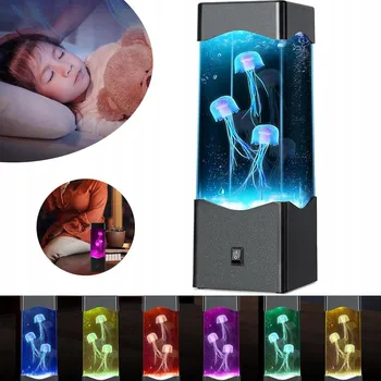 Lampička Lampa Medúza Lávová LED Medúzy Plující Barevná Relaxační Dekorativní Lampa