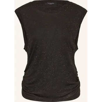 Allsaints Dámské Tílko West Shimmer S Třpytivou Přízí, černá...