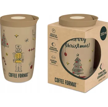 Hnědý vánoční hrnek, Termohrnek na kávu Coffee Format 350 ml