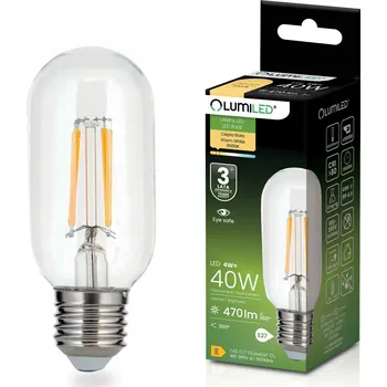 Žárovka LED ŽÁROVKA E27 T45 FILAMENT 4W (náhrada za 40W) 470LM 3000K 360° DEKORATIVNÍ LUMILED