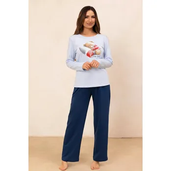 Dámské pyžamo Pyžamo Regina pro ženy – bavlna 100% s potiskem medvídka, Žlutá M i170_728M3