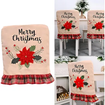 Potah na židli VÁNOČNÍ POTAH NA ŽIDLI, OZDOBNÝ DEKORATIVNÍ POTAH NA KŘESLO, STOLIČKU, OPĚRADLO