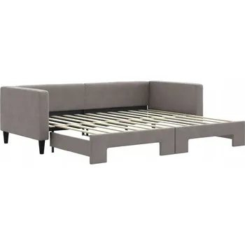 Pohovka Rozkládací pohovka 2-v-1 taupe 223 x 100 x 68 cm