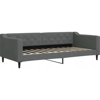Postel VidaXL Pohovka s funkcí spaní, tmavě šedá, 90x200 cm, látkový potah