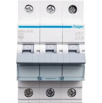 vypínač Hager Nadproudový spínač 3P B 40A 6kA AC MBN340E