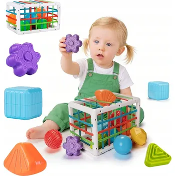 Elastická Senzorická Kostka Antistresová Třídička Stavebnice Pro Děti 13 ks
