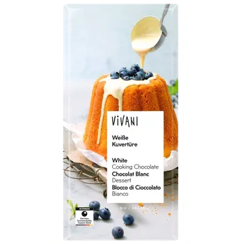 Čokoláda Vivani Bílá čokoláda na vaření 150 g bio BIO VEGETARIAN Množství: 1 ks