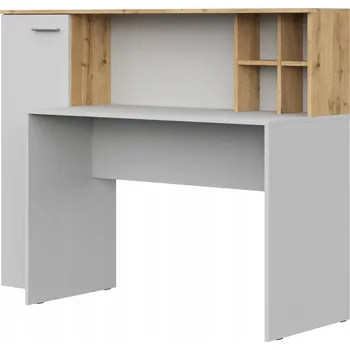 Psací stůl Psací stůl 153 cm dub wotan bílý s regálem do kanceláře/dětského pokoje fun