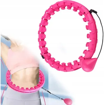 Masážní přístroj HULA HOOP S VÝSTUPKY Masážní Přístroj Regulovatelné hubnutí 50-132 cm RŮŽOVÉ