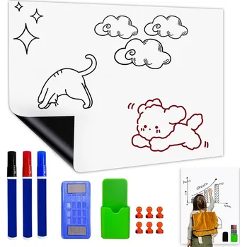 Kancelářský nábytek Samolepicí tabule magnetická tabule na magnety z cest 40*80 cm Bílá