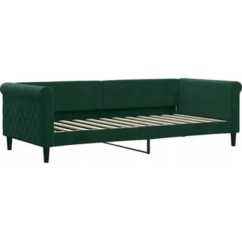 Postel Čalouněná jednolůžková postel VidaXL 90x200 cm, odstíny zelené