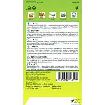Semeno Zelseed Tykev cuketa - Mestik keříčková, tm.zelená 3g