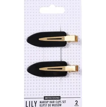 SISTER YOUNG LILY KLIPSY DO VLASŮ SADA ČERNÁ ČERNÉ 2 KS