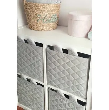 Úložný box Krabice a kontejner Krabička na hračky práškově šedý