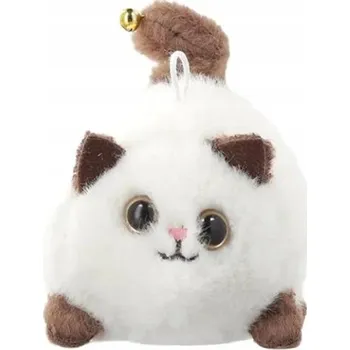 plyšák PLYŠOVÁ SKÁKAJÍCÍ BÍLÁ KOČIČKA MÁVÁ OCÁSKEM SE ZVONEČKEM LEANTOYS