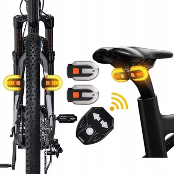 Cyklosvítilna Zadní LED světlo na kolo pro kolo Směrovky Ovládané USB dálkovým ovládáním